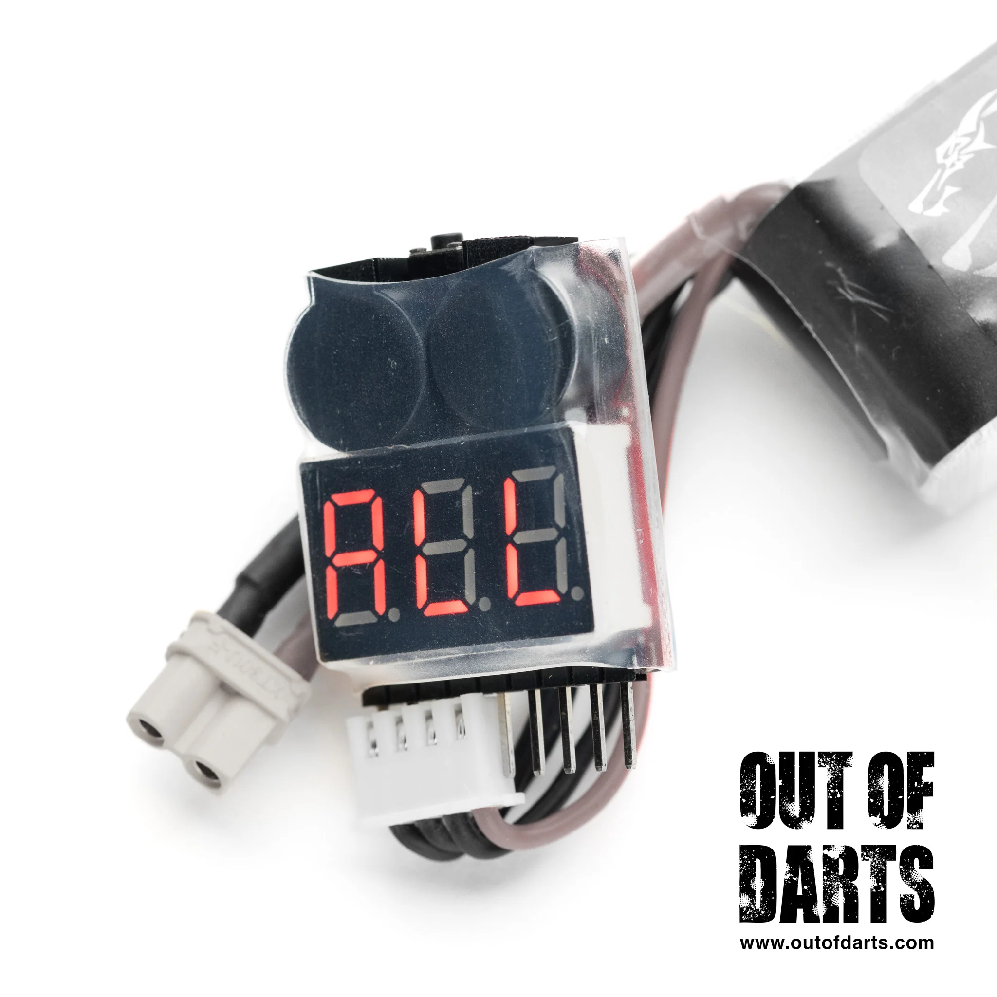 LiPo Voltage Alarm large with LED Display - for safe operation (Balance port connector) - Image 3